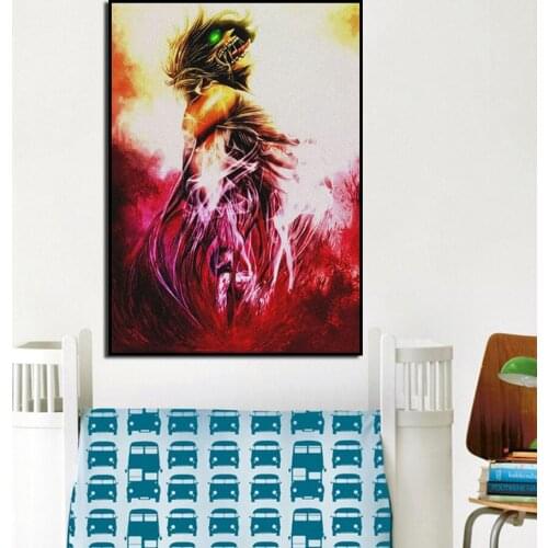 Wall Art Living Room Home Decoration Classic Movie Game Attack Titan Poster Canvas Painting HD Print
