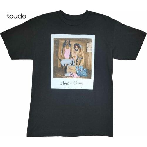 New Mens Cheech & Chong Movie Polariod 70s 80s Black Vintage Retro T-Shirt Tee