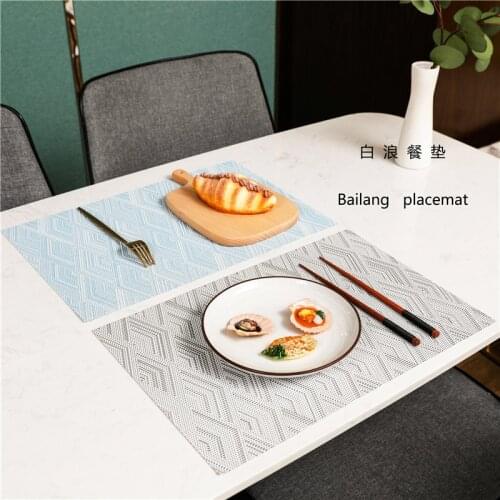 PVC Non-slip Heat-insulating Placemat Rectangular Simple Japanese Household Placemat 30X45CM