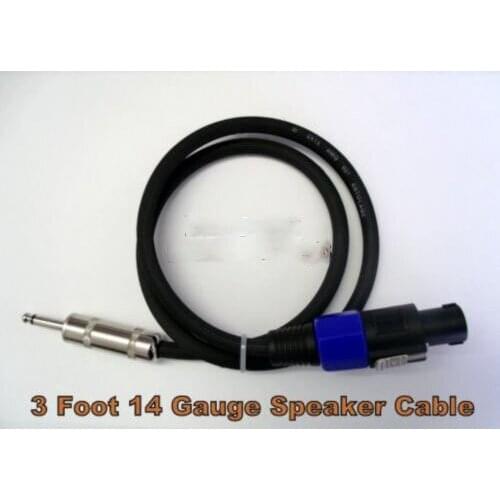 Brand New KL 3 Foot 14 Gauge Speaker Cable Speakon to 1/4"