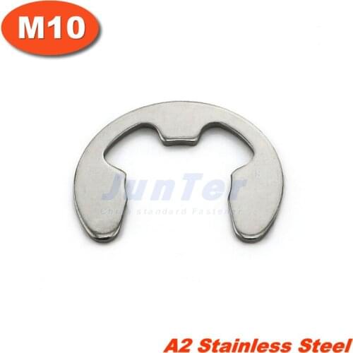 100pcs/lot DIN6799 M10 Stainless Steel A2 E Circlips Retaining Ring For Shafts