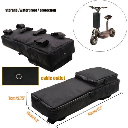 Electric Bike Scooter Battery Bag Bicycle Front E-bike Waterproof Storage Bike Bag Cycling Part Bicycle Bag 45x16x7cm