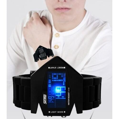 LED Harajuku Fashion Trend Student Luxury Silicone Clocks Men Women Couple Multi-Function Sports Electronic Alarm Digital Watch