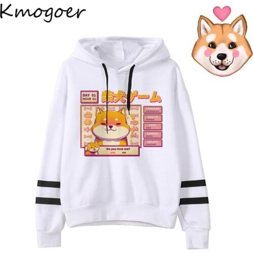 Kawaii Shiba Inu Hoodie Harajuku Funny Hoodies Women Ullzang Cute Korean Style Autumn Sweatshirt 90s Hoody Female Girls
