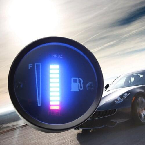 2" 52mm Universal Car Motorcycle Fuel Level Meter Gauge 8 Led Light Display 12v Led Fuel Gauge With Fuel Sensor#g3