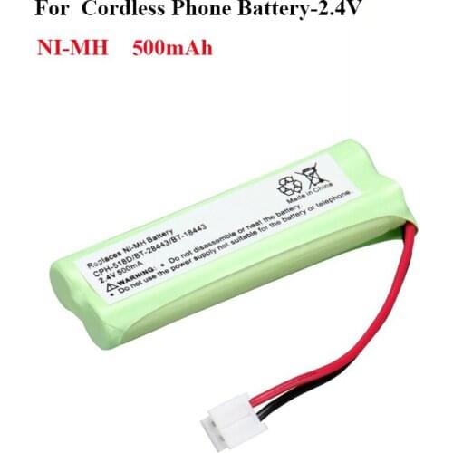 High Quality New arrival Cordless Phone Rechargeable Battery 2.4 V 500 mAh for CPH-518D,BT-28443,BT-18443