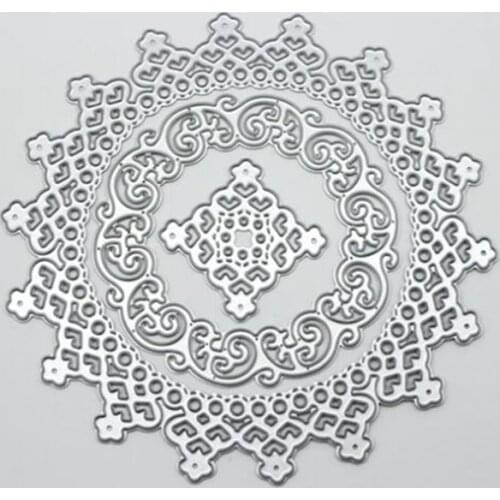YLCD301 Circle Lace Metal Cutting Dies For Scrapbooking Stencils DIY Album Cards Decoration Embossing Folder Die Cutter Template
