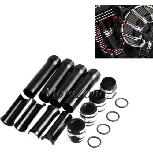 Motorcycle Accessories Parts Black Pushrod Tube Covers Lower Compatibility For Harley Dyna Softail Touring Twin Cam 1999-2017