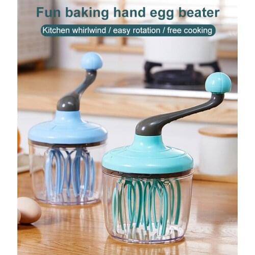 1500ml Cream Egg White Cake Beater Manual Pancake Cupcake Batter Hand Mixer Dispenser Machine Household Hand Crank Whisk