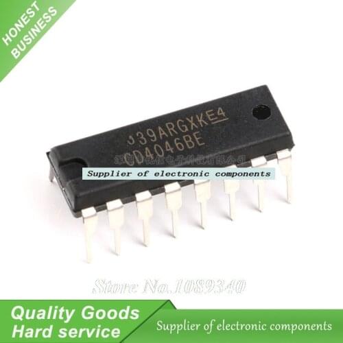 20pcs/lot CD4046BE CD4046 4046 IC DIP Clock / Timer / Clock Generator New Original