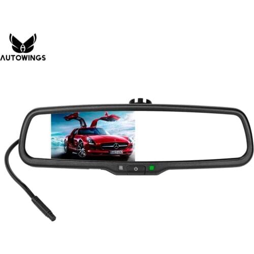 2018 Special Bracket 4.3" TFT LCD Screen Car Rear View Rearview Mirror Monitor Video Player 2 Video Input For Rear View Camera