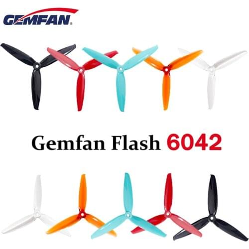6 pairs Gemfan Flash 6042 6x4.2x3 6 Inch 3-Blade PC CW CCW Propeller for RC Racing Models Multicopter Frame Spare Part Accessor