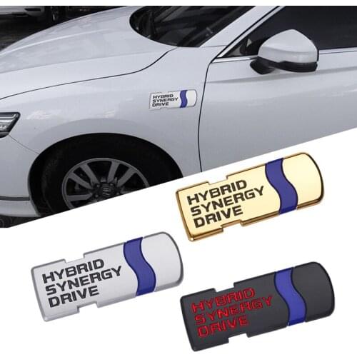 Car-Styling 3D High Quality metal HYBRID SYNERGY DRIVE Sticker Auto Emblem Badge Decal for Toyota Honda Car Accessories