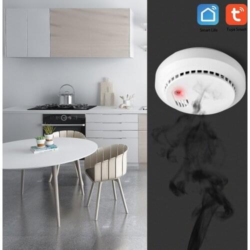 Smart Home Wifi CO/Smoke Detector Battery Power Security Wireless Carbon Monoxide Detector Alarm Push Work With Tuya Smart Life
