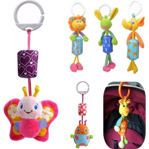 Baby Kids Rattle Toys Cartoon Animal Plush Hand Bell Baby Stroller Crib Hanging Rattles Kawaii Baby Infant Toys 20%Off