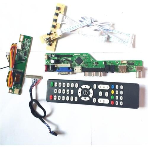 For N150X3-L07/L08 HDMI-Compatible VGA USB AV RF keyboard+Remote+Inverter TV53 drive board LCD monitor LVDS 1CCFL 30Pin