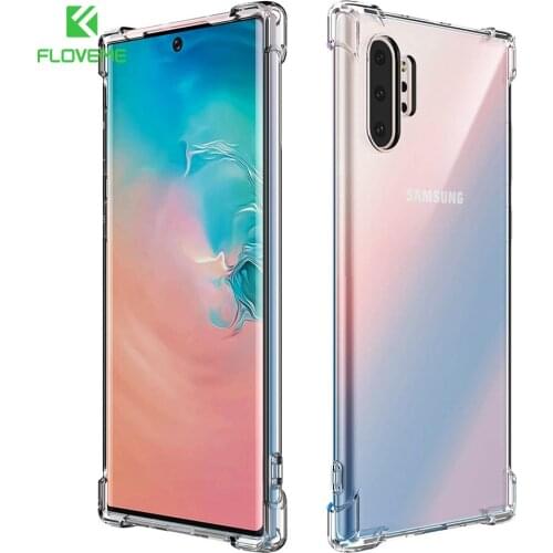 FLOVEME For Samsung Note 10 Shockproof TPU Case For Samsung Galaxy Note10 Plus 20 Ultra 9 8 S8 S9 S10 S10E S20 Ultra Clear Cover