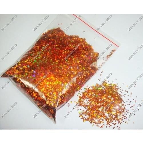 50gram-1mm Holographic Laser Bronze Color Glitter Diamond(rhombus)Paillette Spangle Shape for Nail Art Decoration&Glitter Craft