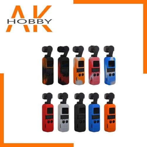 For DJI OSMO POCKET Gimbal Stabilized handheld camera Protective silicone case and Lanyard red black DJI Osmo pocket accessories