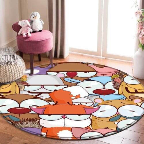 Cartoon Rug Kids Bedroom Cute Elephant Carpet Soft Anti-slip Children Baby Play Crawling Game Mat Home Living Room Area Rug