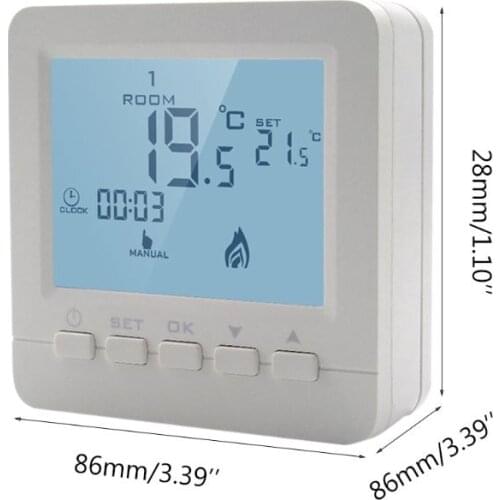 2019 Hot! Gas Boiler Heating Temperature Controller Programmable Thermostat Wall Mounted