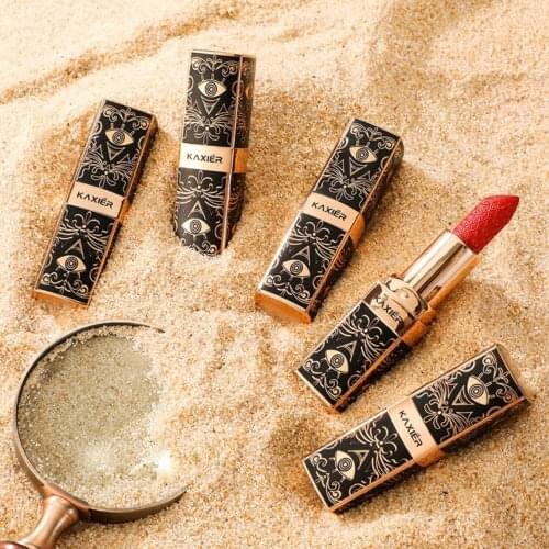 5 Colors Retro Design Lipstick Matte Waterproof Long-Lasting Beauty