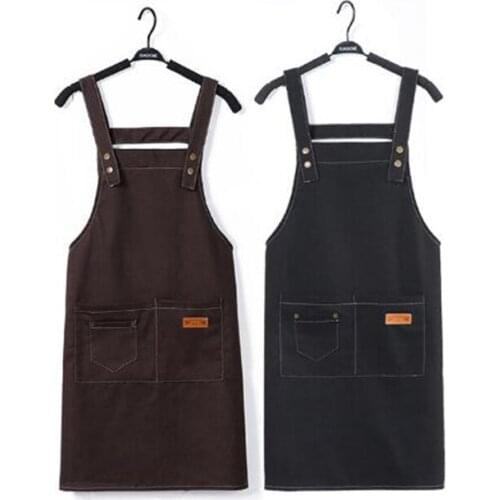 Fashion Lady Women Men Adjustable Terylene Cotton High-Grade Kitchen Apron For Cooking Baking Restaurant Pinafore