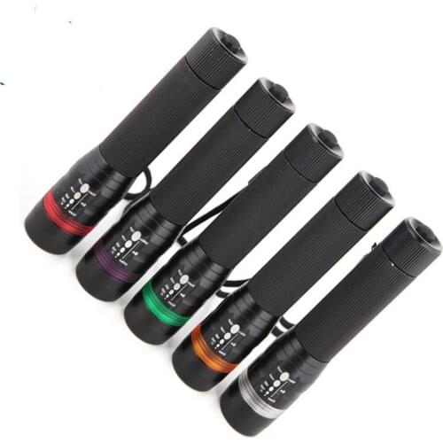 Q5 strong flashlight LED long-range focusing outdoor self-defense riding mini tactical 18650 pen light keychain