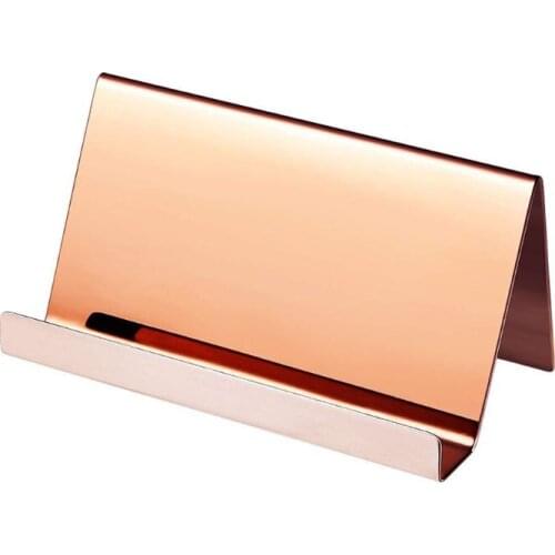 Stainless Steel Business Name Card Holder Display Stand Rack Desktop Table Organizer