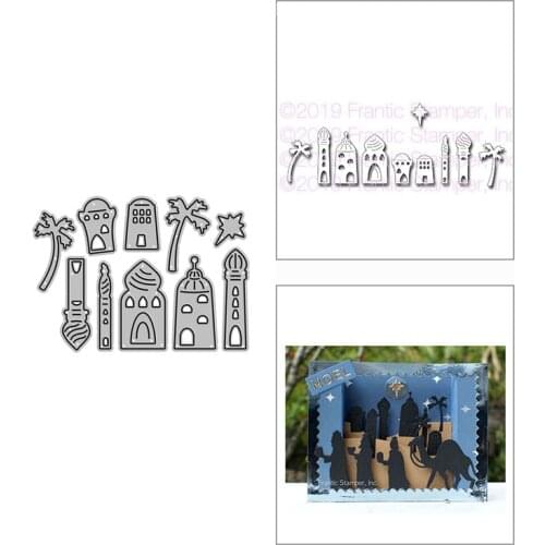 2021 New Little Town Village Building Metal Cutting Dies for Scrapbooking Decor and Card Making Paper Craft Embossing No Stamps