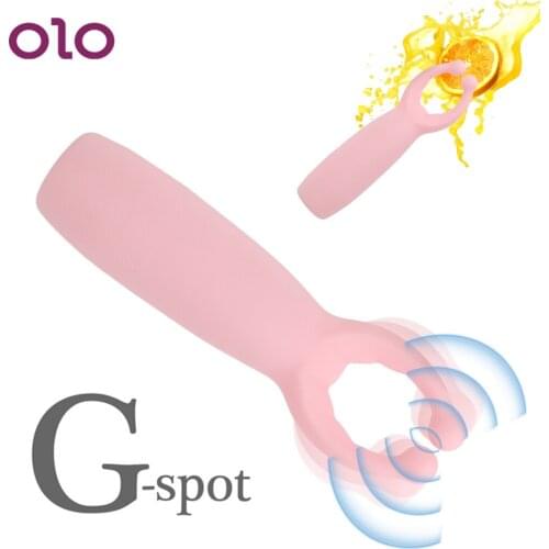 OLO 10 Speeds Nipple Clamps Vibrator Clitoris Stimulation Massager Sex Toys for Women Rabbit Vibrator Female Masturbation