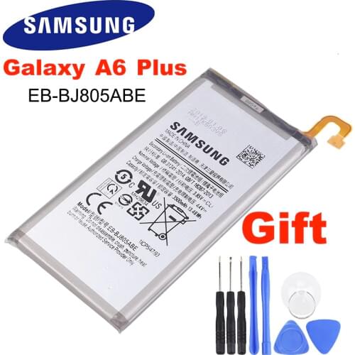 SAMSUNG Original EB-BJ805ABE 3500mAhSamsung Galaxy A6 Plus A6+ SM-A605F A605G A6050 A605K A605FN A605GN A6058 Authentic Battery
