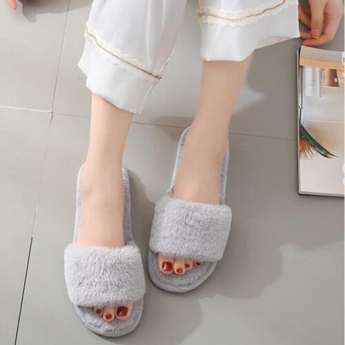 Autumn Winter New Womens Cotton Shoes Indoor Sofa Floor Home Non-Slip Warm Comfortable Light Soft Cute Plush Ladies Slippers