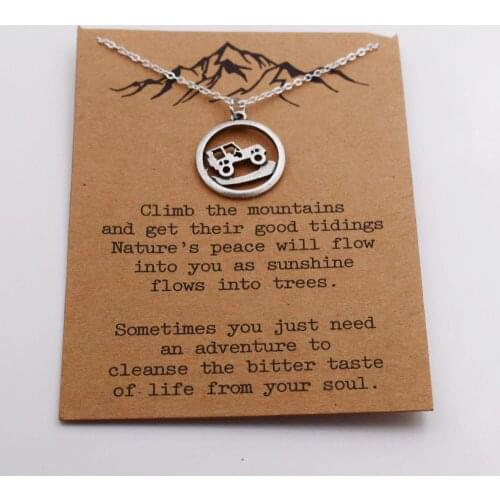 SanLan Jeep Mountain Necklace Gift for Her