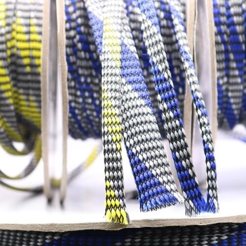 10m YIVO HIFI Shield Suspension Screen Woven Rayon Nylon Cotton 3 ~ 22mm Snakeskin Mesh Knit Braided Cable Sleeve Tube