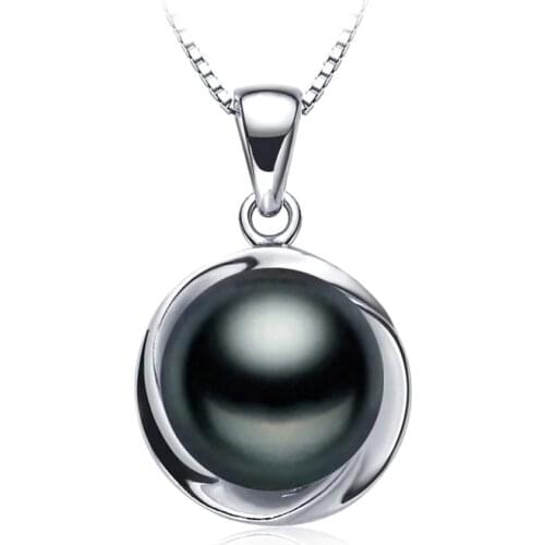 Real Pearl Pendants 925 Sterling Silver Freshwater Pearl Pendant For Women,White Natural Pearl Pendant Necklace Birthday Gift