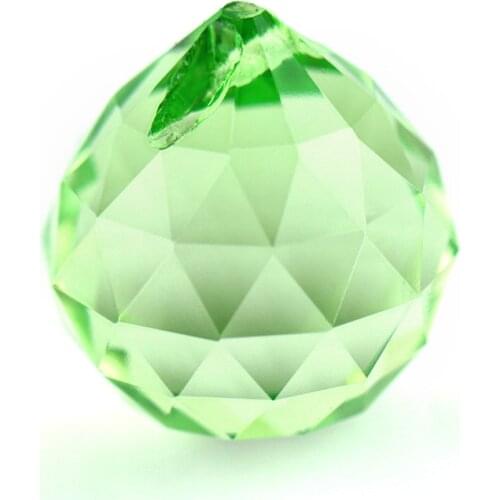 15~100MM Light Green Crystal Chandelier Ball Prisms Pendants Accessories Curtain Hanging Ornament