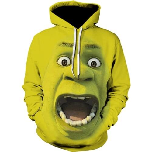 Mens fashion Shrek 3d hoodies Shrek Shirt Funny hoodie hip hop Streetwear 3d Print sweatshirts