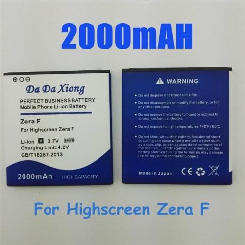 High Quality 2000mAh Zera F Rev.s Battery For Highscreen Zera F Rev.s Mobile Phone Battery