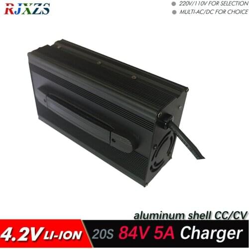 84V 5A charger for 20S lipo/ lithium Polymer/ Li-ion battery pack smart charger support CC/CV mode 4.2V*20=84V