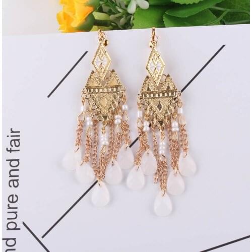 Women Clip Earings Promotion Direct Selling Women Jewelry Newest Arrival Long Tassel Without Piercing Earrings Women Party gift