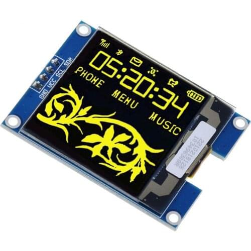 1.5 Inch 128x128 Yellow OLED Shield Screen Module For Raspberry Pi For STM32 For Arduino