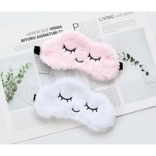 1pc New Unicorn Eye Mask Cartoon Sleeping Mask Plush Eye Shade Cover Eyeshade Suitable For Travel Home Party Gifts Eye Care