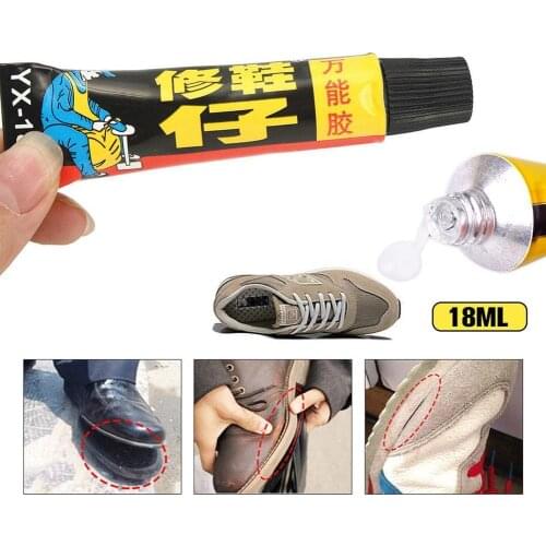 18ml Strong Shoe Repair Glue Leather Rubber Canvas Super Liquid Adhesive Textile Cloth Wood Fabric Waterproof Instant Dry Kit