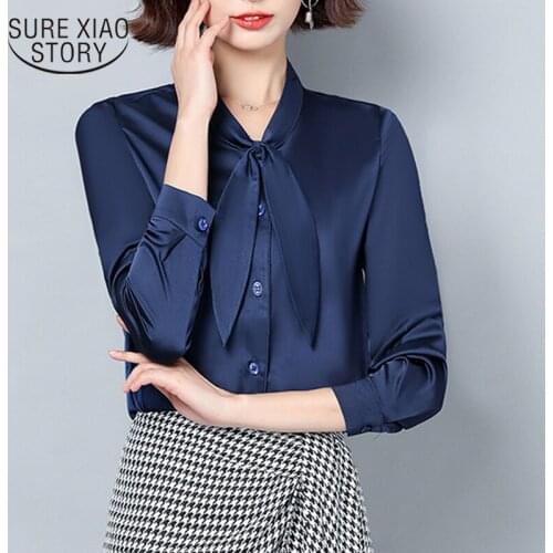 2021 Korean Cardigan Spring Blouse Women Chiffon Tops Plus Size Long Sleeve Solid Women Shirts Blusas Mujer De Moda 9232 50