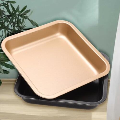 7.5 Inch Square Baking Pan Carbon Steel Toast Tins Bread Mold Cookies Mould Nonstick Baking Tray Oven Fluted Tart Pan Bakeware