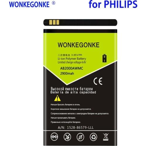 WONKEGONKE AB2000AWMC Battery For PHILIPS X130/X523/X513/X501/X623/X3560/X2300/X333 mobile phone battery with tracking number