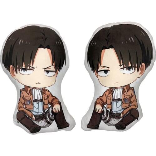 Anime Attack on Titan Peripheral Captain Levier Double-sided Mikasa Plush Pillow Cushion