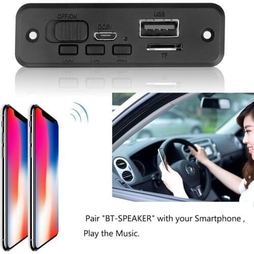 Kebidu 5V Car Fm Radio Module 2*3W Amplifier Bluetooth 5.0 Mp3 Player Decoder Board Support Fm Tf Usb Aux Handsfree Call