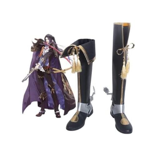 Sengoku Night Blood Nobunaga Oda Cosplay Boots Shoes Men Shoes Costume Customized Accessories Halloween Party Shoes